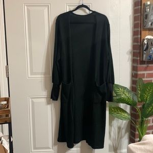 Black Long Cardigan. Size L.